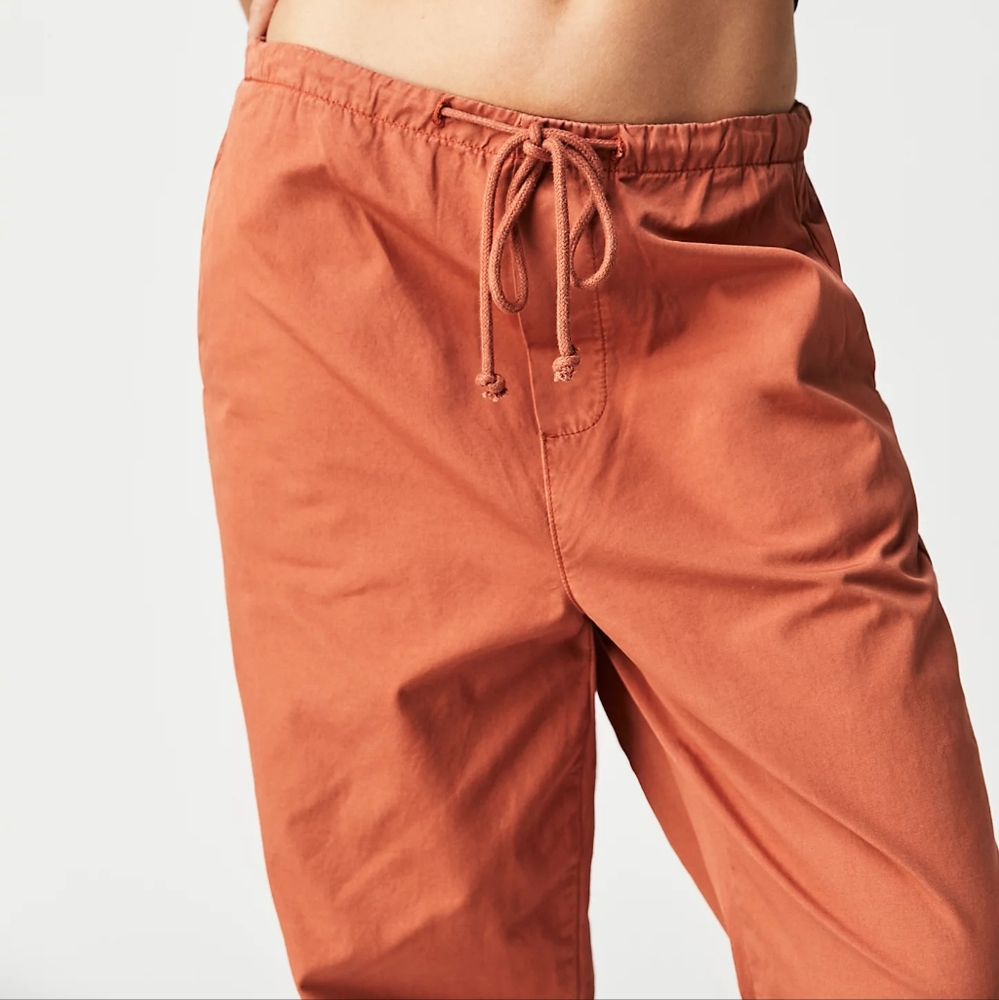 NEW Free People Myrrh Terracotta Orange New Light Parachute Pants S - Picture 2 of 4